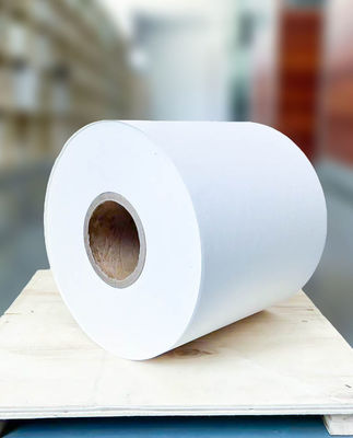 Ζεστή τήξη κόλλα θερμικό χαρτί Jumbo Roll Ετικέτες Αδιάβροχο πάχος επιφάνειας 70g