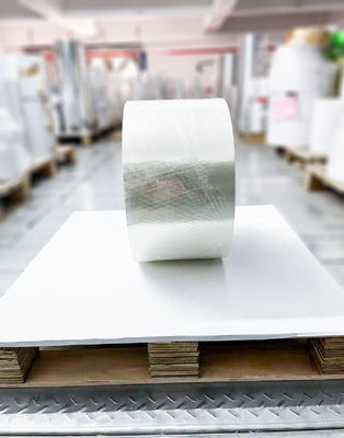Ελαφρύ λευκό PET BOPP αυτοκόλλητο χαρτί Jumbo Roll Έγκριση SGS