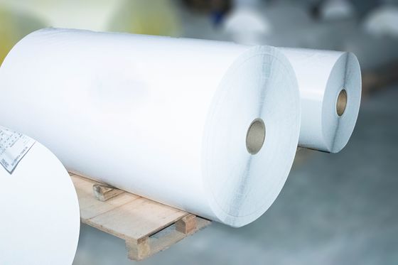 Αυτοκόλλητη θερμική ετικέτα Jumbo Roll, κολλώδες χαρτί 54u πάχος επιφάνειας