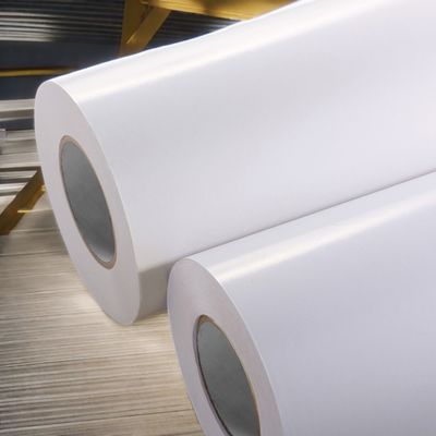 Λευκό χαρτί από γυαλί υλικό ετικέτας χαρτί 80g επικαλυμμένο με μόνιμη ακρυλική κόλλα